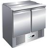 FORCAR Saladette per Insalate in Acciaio AISI 304 - N° 2 Ante con Coperchio Telescopico - Capacità N° 2 Bacinelle GN1/1 + 3 GN1/6