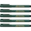 FABER-CASTELL - Finepen, pennarello a punta fine nero 0,4 mm, 5 pezzi