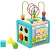 Tooky Toy 921 TL088 EA Wooden Play Cube, Blue (Bright Blue)