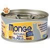 Monge Cat Natural Tonno, Petto di Pollo e Mais - Lattina Da 80 Gr