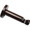 GARDINIA Supporto con piastra per asta per tende, 1 Supporto per asta, Chiuso, Kit montaggio incluso, Serie Chicago, 20 mm diametro, Bronzo