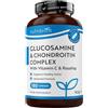 Nutravita Glucosamina Solfato e Condroitina Complesso - con Vitamina C, Estratti di Cinorrodo, Zenzero e Curcuma - 180 Capsule Alto Dosaggio per 6 Mesi, Prodotto nel Regno Unito da Nutravita