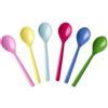 Rice Confezione da 6 cucchiaini in Plastica Melamina, colori classici