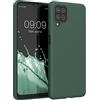 kwmobile Custodia Compatibile con Samsung Galaxy A12 Cover - Back Case per Smartphone in Silicone TPU - Protezione Gommata - verde muschio