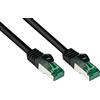 Good Connections® Cavo patch CAT 6A per esterni, 50 m, IP66 con protezione antigroviglio - 10 GIGABIT, scala in rame/CU - S/FTP, PiMF - 500 MHz - per esterni, resistente ai raggi UV e all'acqua, nero