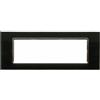 TOT PLACCA 8007BL-2 7P NERA COMPATIBILE BTICINO LIVING INTERNATIONAL E LIGHT IN VETRO