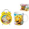 Home Disney Ape Maia Sveglia con Tazza, Porcellana/Plastica, Multicolore, 2 Pezzi