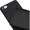 N NEWTOP Custodia Cover Compatibile per iPhone 7/8 / SE 2020 / SE 2022, ORI CASE Guscio TPU Silicone Semi Rigido Colori Microfibra Interna Morbida (Nera)