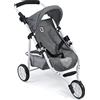Bayer Chic 2000 - Passeggino per bambole, Lola, jogging, jogger, passeggino per bambole, passeggino per bambole, jeans grigio, 70 x 33 x 62 cm
