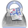 York Bacteria Stop York Paletta con Scopino Bacteria Stop Paletta e Scopetta Scopa Spazzola Set di Spazzola e Paleta Scopetta e Paleta Piccola portatile per la pulizia Spazzatrice Strumento Scopa Grigio Blu