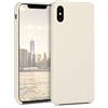 kwmobile Custodia Compatibile con Apple iPhone XS Max Cover - Back Case per Smartphone in Silicone TPU - Protezione Gommata - crema