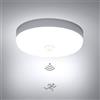 Combuh 15W Plafoniera con Sensore di Movimento Indoor, Tonda Soffitto Lampada con Rivelatore, Lampadari LED con Motion Sensori Automatica, IP56 Impermeabile per Corridoio e Garage
