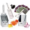 Muxel Affettatore per verdure con 4 lame nella confezione multi con accessori aggiuntivi e pelatrice