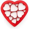 Lékué Cookie puzzle hearts, Red