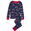 Hatley Organic Cotton Long Sleeve Printed Pyjama Set Pigiama, (Red Farm Tractors), (Taglia Produttore: 10 Anni) Bambini e Ragazzi