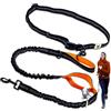 Hundefreund Guinzaglio mani libere per cani da jogging | Arancia e nero elastico e riflettente di 120 - 170 cm | Per corerre, canicross, passeggiate ed escursioni