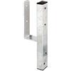 Alberts 214432 Staffa porta palo ad U | per cordoli a L per montanti quadrati in legno | zincata a caldo | larghezza libera 90 mm | lunghezza 410 mm