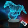 Lightzz Cavallo regali per bambine e ragazze, lampada 3D animale, luce notturna con telecomando 16 colori che cambiano (cavallo)