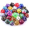 SIQUK 35 Pezzi Dadi Poliedrici 20 Facce Dadi da Gioco Colorati Dadi per DND Rpg Gioco e Matematica con Borse di Velluto