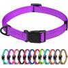 TagME Collare per Cani in Nylon Riflettente, Fibbia Staccabile Durevole, Collari Di Sicurezza Regolabili per Cani Di Taglia Piccola, Viola, Larghezza 1.5 cm