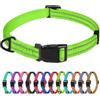 TagME Collare per Cani in Nylon Riflettente, Fibbia Staccabile Durevole, Collari Di Sicurezza Regolabili per Cani Di Taglia Piccola, Verde, Larghezza 1.5 cm