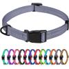 TagME Collare per Cani in Nylon Riflettente, Fibbia Staccabile Durevole, Collari Di Sicurezza Regolabili per Cani Di Taglia Piccola, Grigio, Larghezza 1.5 cm