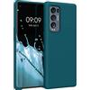 kwmobile Cover per Oppo Find X3 Neo Custodia - Back Case per Smartphone in Silicone TPU - Protezione Gommata - petrolio matt