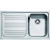 Franke Lavello da Cucina 1 Vasca a Destra ad Incasso 86X50 cm Acciaio Inox Modello Radar 101.0053.242 Franke