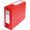 EXACOMPTA Scatola archivio box con bottone rosso f.to 25x33cm D 100mm Exacompta