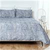 HOGARYS - Set di copripiumino per letto da 150 cm (240 x 220 cm), con 2 federe (50 x 75 cm), 100% cotone (percalle 150 fili), Mire blu