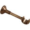 Gardinia Supporto Rustico con Base di Fissaggio per bastoni per Tende Ø 25 mm, 1 Binario, Aperto, Linea Country