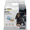Croci Dog Nappy - Mutanda Assorbente per cani femmine, taglia XL - Ø 40-62 cm, Pannolino igienico ciclo e pipi cane, Antiodore, Usa e getta, Chiusura adesiva regolabile, 10 pz