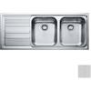 Franke Lavello da Cucina 2 Vasche a Destra ad Incasso 116X50 cm Acciaio Inox Modello Logica Line Dekor 101.0086.284 Franke