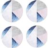 Creative Tops - Sottobicchieri rotondi con retro in sughero, 12 cm, colore: Blu/Grigio