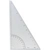GRAPHOPLEX Squadra Goniometro 45 a 90° Trasparente - 36 cm - Graduazione in Millimetri e Gradi - Strumento di Precisione per Disegno - Misura Angoli - Infrangibile - Ufficio, Geometria