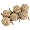 india.nautical.store 6 pomelli in corda di iuta per mensole/cassetti