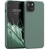 kwmobile Custodia Compatibile con Apple iPhone 13 Cover - Back Case per Smartphone in Silicone TPU - Protezione Gommata - verde militare