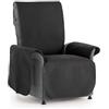 textil-home Textilhome Copripoltrona Relax Reclinabile 1 Posto Adele - Salvadivano Trapuntato Reversibile Universale Nero | Copri Poltrona Antigraffio per Gatti, Antimacchia