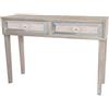 DRW Consola-Tavolo da Ingresso, specchi e 2 cassetti in Colore Legno Arancione 110 x 35 x 80 cm, Pino e DM