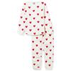 Petit Bateau A00FR, Pigiama Bambine e ragazze, Bianco Marshmallow/Rosso Terkuit, 5 anni