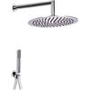 Accadueo Kit presa acqua Tonda, Soffione+Doccino con cordina in pvc 1,5 ml Accadueo