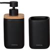 sealskin Mind Set di Accessori da Bagno, Ceramica, Nero, 2-Teilig