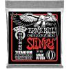 Ernie Ball, Skinny Top/Heavy Bottom Slinky Coated Titanium RPS, Corde per chitarra elettrica, diametro 10-52