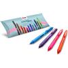 Pentel BL107 Energel X roller gel scatto 0,7 mm 4 pz colori assortiti (arancio, rosa, azzurro, viola)