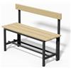 (12V)PANCA SPOGLIATOIO ACCIAIO CON SEDUTA-SCHIENALE MT 1 TUBI 30X30