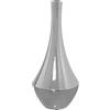 DRW Vaso da Tavolo in Ceramica in Argento 14 x 31 cm, 14x31cm