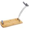 Fackelmann Prosciutto pieghevole in bambù, prosciutto per pallet o prosciutto, design fresco, base in legno di bambù e supporto in acciaio cromato, 37 x 16 cm, 1 pezzo