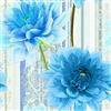 Estilker COMPO-N3 Decorato in Ceramica con Stampa Digitale, Blu, Set di 2 Pezzi