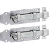 Alberts GAH-Alberts 115449 115401 - Chiavistello dritto, con maniglia a bottone e passante fissato, zincato giallo galvanizzato, piastra 140 x 52 mm, set da 2 pezzi