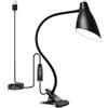 Semlos Luce da Scrivania USB, Lampada da Lettura per Tavolo da Camera da letto, 3 Modalità Colore 10 Lampade da Scrivania con Luminosità Dimmerabile, Collo di Cigno Regolabile, Spegnimento Automatico